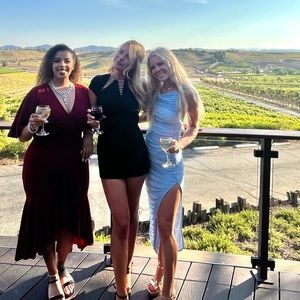 Fashion nova blue rushed dress. Small worn once